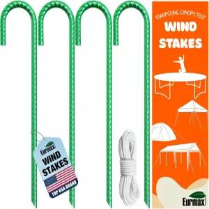 유르맥스 USA 트램폴린 로프 12 헤비 듀티 스테이크 안전 그라운드 앵커 아연 도금 스틸 J 모양