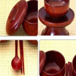 관공서 밥그룻 재수용품 국그룻 남원동천 MD 목기 주발세트 술잔 2p 학교