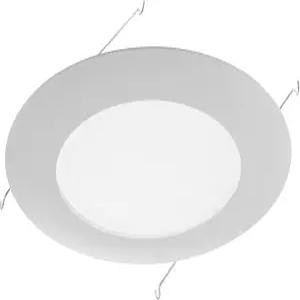 알발라이트 렌즈가 장착된 NICOR 조명 6 흰색 오목 샤워 트림(17505)