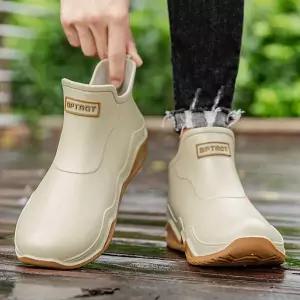 가벼운 장화 선물 패션 레인 부츠 발목 앵클 숏 코디