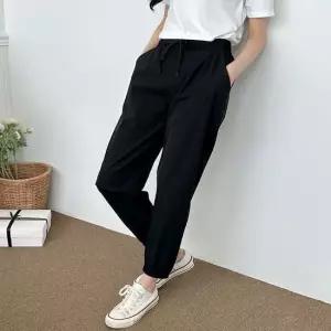 여름조거 여자 아이스 조거팬츠 긴바지 밴딩팬츠 쿨 여름바지