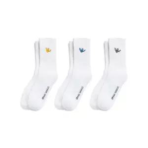 마크곤잘레스 MARK GONZALES 컬러 엔젤 와펜 삭스 3PACK - WHITE