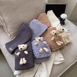 목도리 만들기 DIY 패키지 키트 손뜨개 곰돌이 WFLIY13