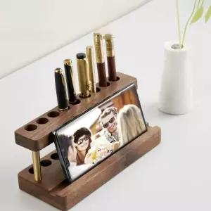 원목 거치대 만년필 너도밤나무 펜홀더 트레이 데스크 꽂이 오거나이저