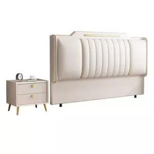 고급 침대 등받이 가죽 일체형 헤드보드 럭셔리 쿠션 베드 허리받침 침대헤드