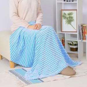 극세사 무릅 담요 블루 차량용 캠핑용담요 WFLOQJV