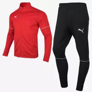 푸마 빨강 집업 검정 바지 남성 운동복 세트 헬스후드 일상패션코디 런닝복 감각있는 남자츄리닝 짐웨어