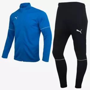 푸마 파랑집업 검정바지 한벌 남자 짐웨어 트렌디한캐주얼룩 스트릿패션코디 네츄럴룩 츄리닝복 간지나는