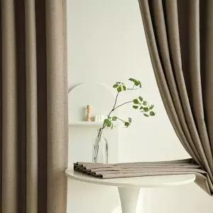 스톤 그리드 항균 형상기억 암막커튼 기본핀형 3color