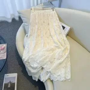 여성 스커트 롱 러블리 플리츠 빅사이즈 발레리나레이스 기모 도톰 A라인 다올1