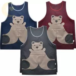 비비의잡화점 꼬레하우씨 포켓 곰돌이 앞치마 미술앞치마