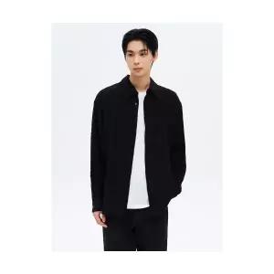 에잇세컨즈 8SECONDS 리넨 블렌디드 셔츠 블랙 1725020