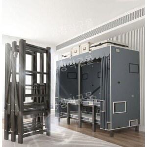 자취방 간이 옷장 접이식 이불장 철프레임 천옷장 장롱