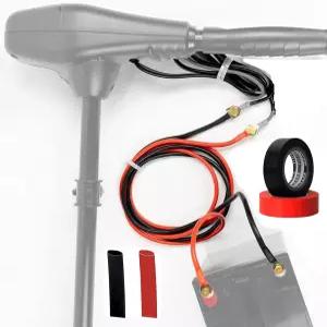 가이렌 트롤링 모터 배터리 케이블 연장 키트 8AWG 50Amp 어선 태양광 패널 자동차용 단자 포함 레드 블랙