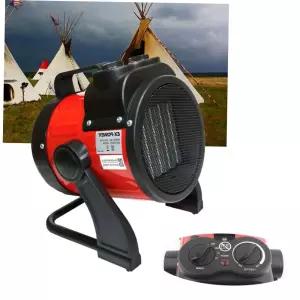 전기온풍기 휴대형 야외 캠핑용 전기 온풍기 히터 열풍기 2000w