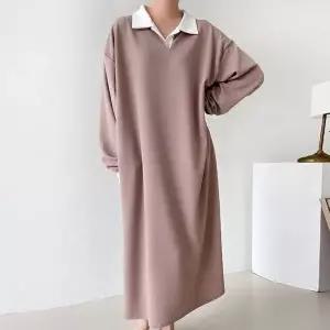 [하프클럽/]빅사이즈 604 배색화이트카라원피스 DARV527