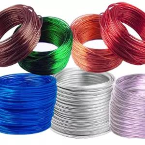 7롤 주얼리 와이어 공예 제작 각 색상별로 66.91피트 금속 아마추어 구부릴 수 있는 비딩 조각 정원 가꾸기