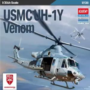 1/35 스케일 아카데미 U.M.C. UH-1Y 베놈 헬리콥터 플라스틱 모델 키트 12138