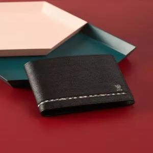 닥스 액세서리 26FW [반지갑][ALEXANDER][알렉산더] 블랙 체크 라인 포인트 소가죽 DBWA6F623BK