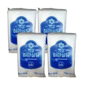 백설 하얀 설탕 백설탕 3kg x 4봉