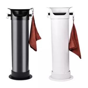 커피 넉박스 스탠드형 대용량 찌꺼기 블랙 원통형 폐기물 수거통 업무용 버킷