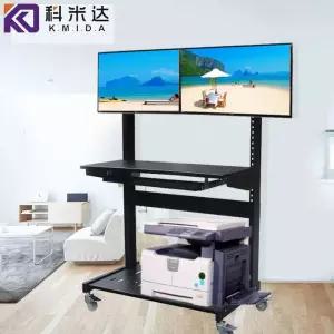 이동식 듀얼 모니터 병원 스크린 선반 광고형 회의실 거치대 수납