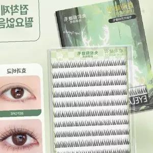 자연스러운 속눈썹 연장 셀프 시술 인조 속눈썹 다발 형태 화장 도구 아이