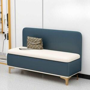 가죽 등받이 벤치 수납 휴게실 쇼파 매장 의자 대기 가게