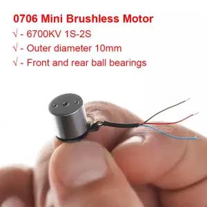 마이크로 0706 비행기 브러시리스 모터 6700KV 1S-2S 마이크로 비행기 FPV 실내 교차 브러시리스 모터