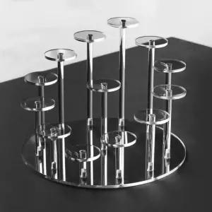 아크릴 피규어 받침대 스탠드 투명 진열대 원형 거치대