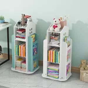 사각 회전책장 책꽂이 간편 전면책장 선반 책장