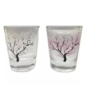 소주잔 유리 술잔 예쁜 선물 벚꽃 변색 WFLIY10