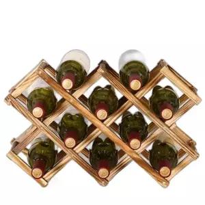 거치대 와인 진열 보관 선반 원목 접이식 10구 WFLIY19