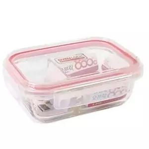 bns 나눔 칸막이형 오븐락 2구 반찬통 640ml 내열밀폐용기 WFLITOF