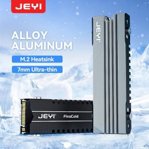 JEYI M.2 2280 SSD 방열판 - NVMe/NGFF 열 실리콘 패드가 포함된 전체 알루미늄 쿨러(PS5/마더보드 호환)