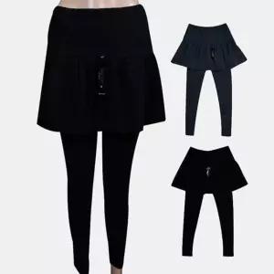 (스킨센스)면스판 2컬러 플레어 치마레깅스