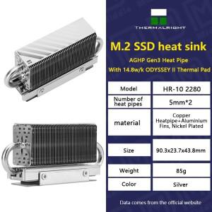 Thermalright HR-10 M.2 솔리드 스테이트 드라이브 AGHP 호환히트 파이프 라디에이터 SSD 쿨러 완전 전기