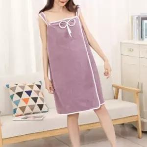 극세사 샤워가운 원피스형 퍼플