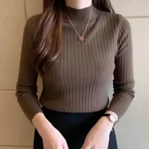 [옷은날개] 여성 골지 폴라티 반폴라 니트 터틀넥 이너 폴라 티셔츠