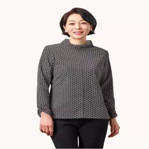 [마담엘레강스][마담엘레강스] 버티칼 메쉬 배색 블라우스 KYV3BL04