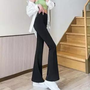 와일드팬츠 여성 겨울철 데일리 패션 따뜻한 기모 안감 나팔 바지