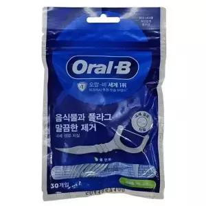 OralB 일회용 치간칫솔 치실 C자형 30개입