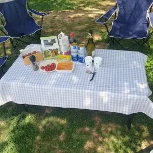 체크 방수 pvc 테이블보 2인용 테이블보 방수 브라운 행사용테이블보