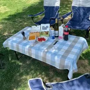 2인용 믹스 방수 테이블보 방수 테이블보 체크 pvc 캠핑식탁보