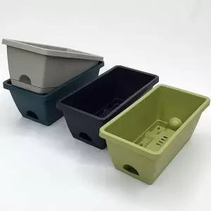 화분 소형 플라스틱 빈 직사각형 상추 화분 키우기 텃밭 옥상