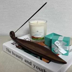 나뭇잎 스틱 향 받침대 인텐스 세라믹 인센스 홀더 피우기