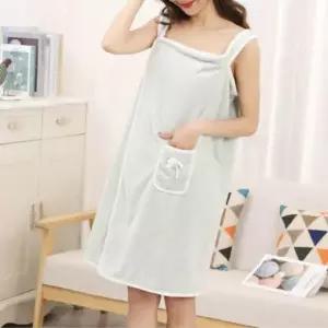 극세사 민트 샤워 가운 원피스형