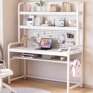 철제 타공판 책상 책꽂이 학생 중학생 화이트 타공 테이블 데스크