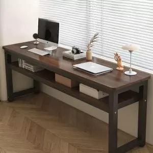 장테이블 긴책상 테이블 2단 좁고긴 책꽂이선반 사이드 변형 창가