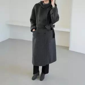 [마담4060]엄마옷 마담4060 모던베이직 더블버튼끈후드롱울 데일리 중년여성 코트-RCO